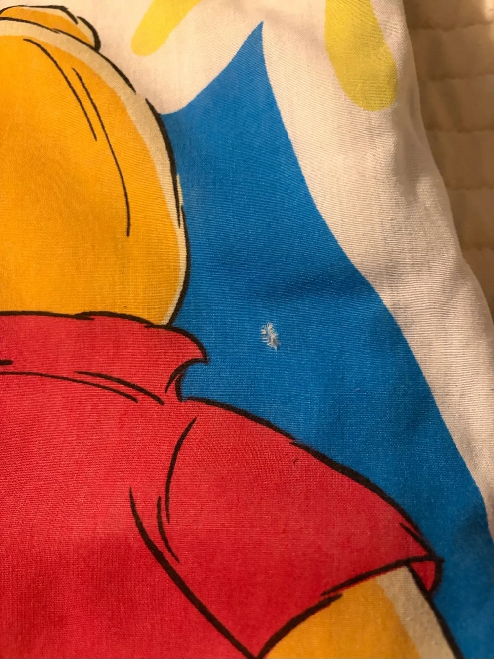 Vintage Disney Winnie The Pooh & Piglet Clouds Twin Reversible Comforter Stain
